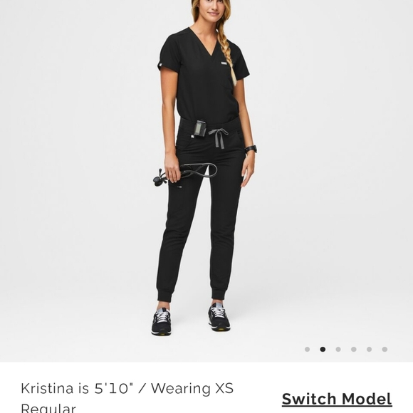 Figs Pants - XXS/T Zamora Jogger Scrub Pants, black